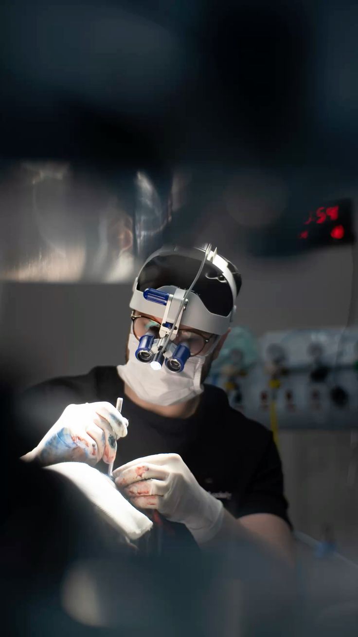 Dentist working with a patient in the clinic